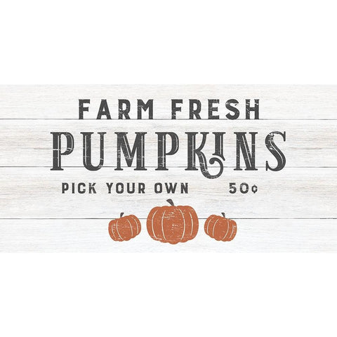 Farm Fresh Pumpkins Gold Ornate Wood Framed Art Print with Double Matting by CAD Designs