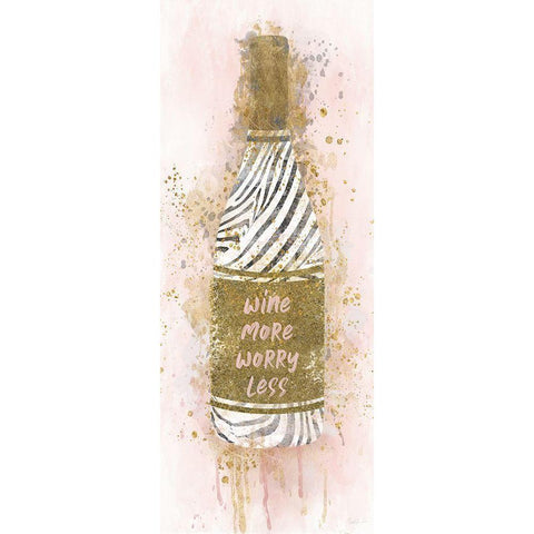 Wine More Black Modern Wood Framed Art Print by Carpentieri, Natalie