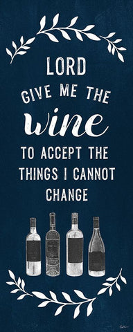 Give me the Wine Black Ornate Wood Framed Art Print with Double Matting by Carpentieri, Natalie