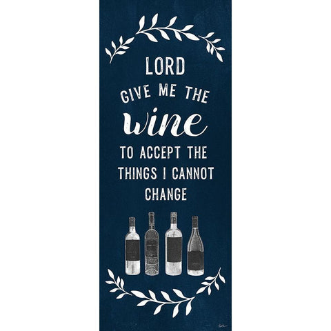 Give me the Wine Black Modern Wood Framed Art Print by Carpentieri, Natalie