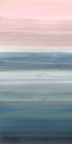 Shore Expanse I White Modern Wood Framed Art Print with Double Matting by Jill, Susan
