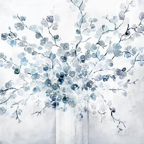 Sky Blossoms Black Modern Wood Framed Art Print with Double Matting by Brockmon, Kristen