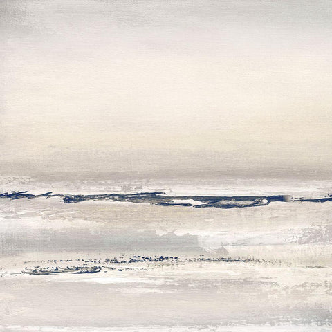 Distant Fog I White Modern Wood Framed Art Print with Double Matting by Tava Studios