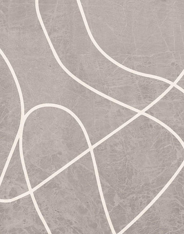 Fissures I White Modern Wood Framed Art Print with Double Matting by Santiago, Daniela