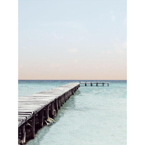 La Playa White Modern Wood Framed Art Print by Carpentieri, Natalie