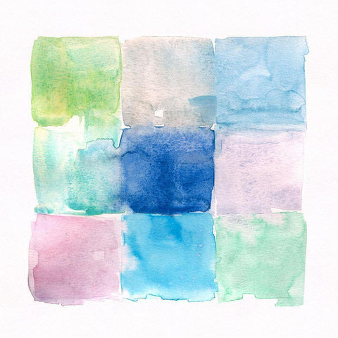 Pastel Intersection II White Modern Wood Framed Art Print by Swatland, Sally