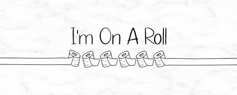 Im On A Roll Black Ornate Wood Framed Art Print with Double Matting by Jill, Susan