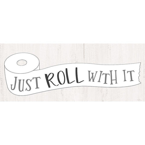 Just Roll White Modern Wood Framed Art Print by Carpentieri, Natalie