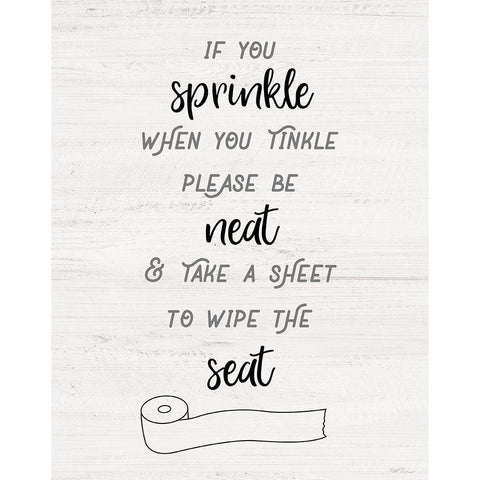 Wipe the Seat Black Modern Wood Framed Art Print with Double Matting by Carpentieri, Natalie