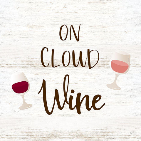 On Cloud Wine White Modern Wood Framed Art Print by Carpentieri, Natalie