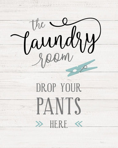 Drop Your Pants White Modern Wood Framed Art Print with Double Matting by Carpentieri, Natalie