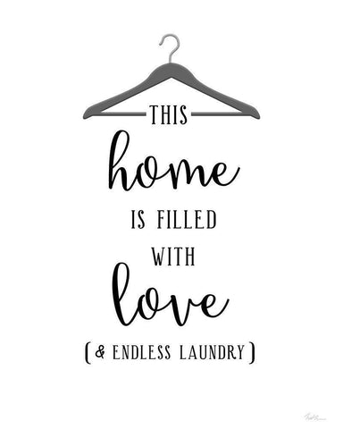 Love and Laundry Black Ornate Wood Framed Art Print with Double Matting by Carpentieri, Natalie