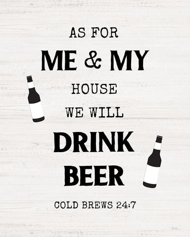 Cold Brews White Modern Wood Framed Art Print with Double Matting by Carpentieri, Natalie