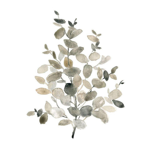 Neutral Eucalyptus II White Modern Wood Framed Art Print by Robinson, Carol