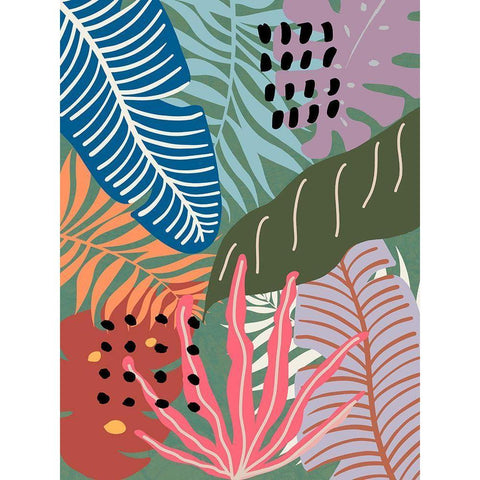 Paradise Pop I White Modern Wood Framed Art Print by Santiago, Daniela