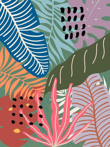 Paradise Pop I Black Ornate Wood Framed Art Print with Double Matting by Santiago, Daniela