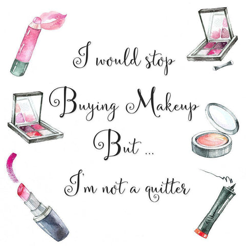 Not a Quitter White Modern Wood Framed Art Print by Jill, Susan