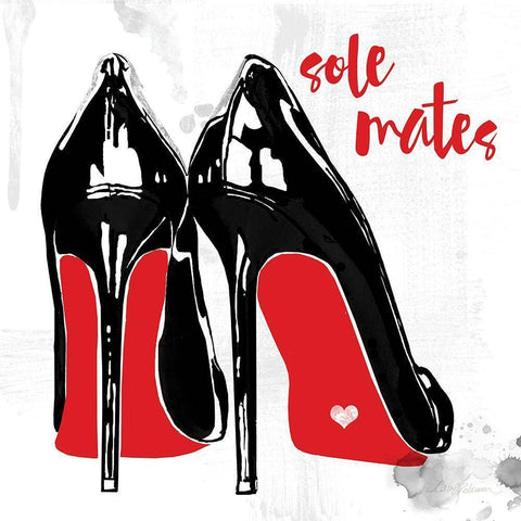 Red Sole Mates Gold Ornate Wood Framed Art Print with Double Matting by Robinson, Carol