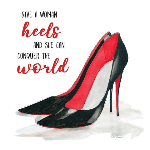 Conquer Heels White Modern Wood Framed Art Print by Robinson, Carol