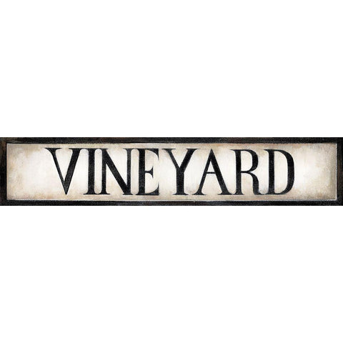 Vintage Vineyard White Modern Wood Framed Art Print by Vollherbst-Lane, Elaine