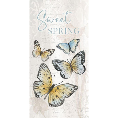 Sweet Spring White Modern Wood Framed Art Print by Tava Studios