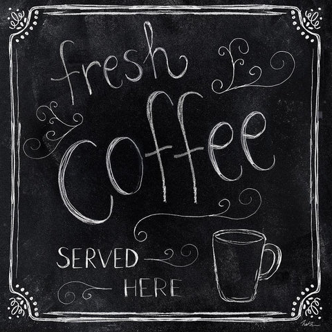 Fresh Coffee White Modern Wood Framed Art Print with Double Matting by Carpentieri, Natalie