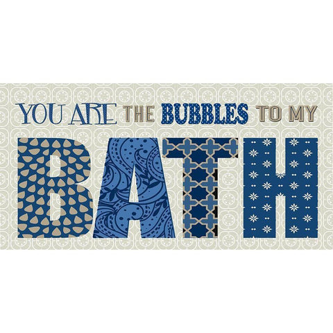 Bath Bubbles White Modern Wood Framed Art Print by Knutsen, Conrad