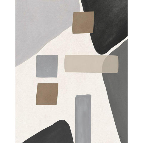Grey Valley Black Modern Wood Framed Art Print with Double Matting by Jill, Susan