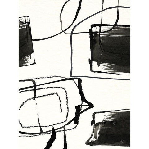 In The Neighborhood II Black Modern Wood Framed Art Print by Jill, Susan