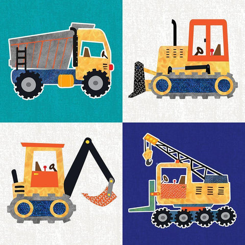 Construction White Modern Wood Framed Art Print with Double Matting by Knutsen, Conrad