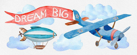 Dream Big Black Ornate Wood Framed Art Print with Double Matting by Knutsen, Conrad