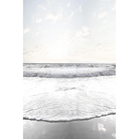 Serene Shore White Modern Wood Framed Art Print by Carpentieri, Natalie