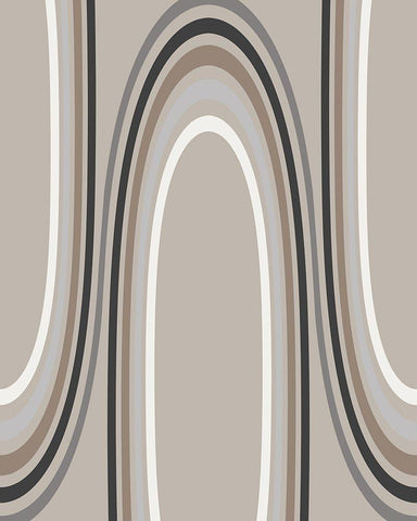 Linear Coaster White Modern Wood Framed Art Print with Double Matting by Santiago, Daniela
