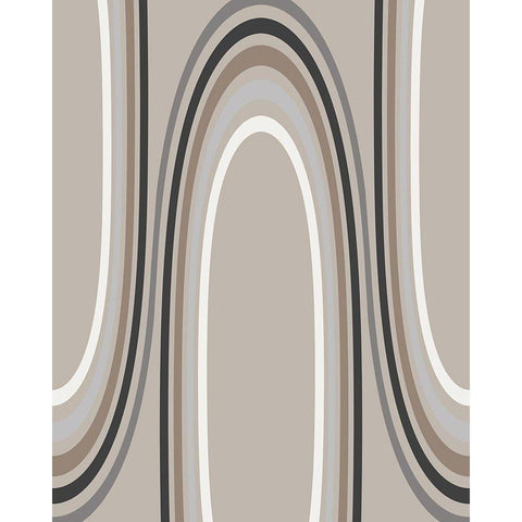 Linear Coaster Black Modern Wood Framed Art Print by Santiago, Daniela