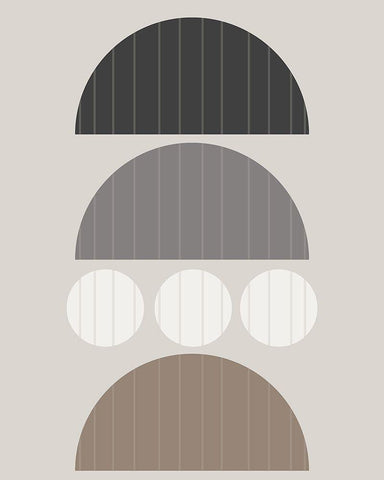 Vertical Stripes II White Modern Wood Framed Art Print with Double Matting by Santiago, Daniela