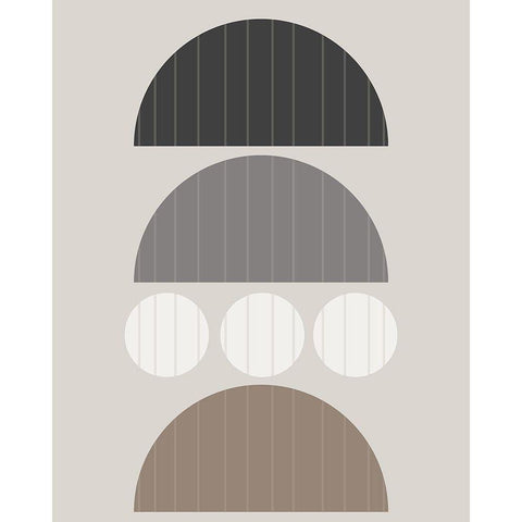 Vertical Stripes II Black Modern Wood Framed Art Print by Santiago, Daniela