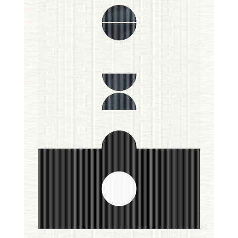 Eclipse I Black Modern Wood Framed Art Print with Double Matting by Jill, Susan