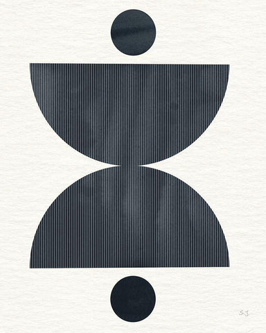 Eclipse II White Modern Wood Framed Art Print with Double Matting by Jill, Susan