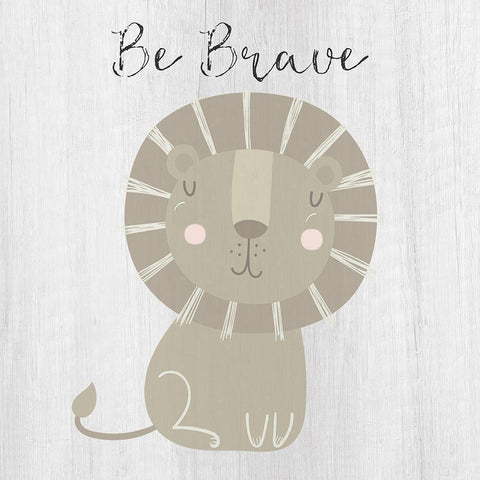 Be Brave Black Ornate Wood Framed Art Print with Double Matting by Jill, Susan