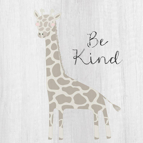 Be Kind White Modern Wood Framed Art Print with Double Matting by Jill, Susan