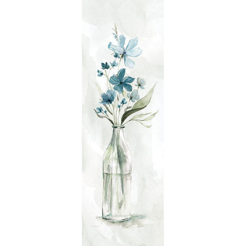 Aqua Sea I White Modern Wood Framed Art Print by Robinson, Carol