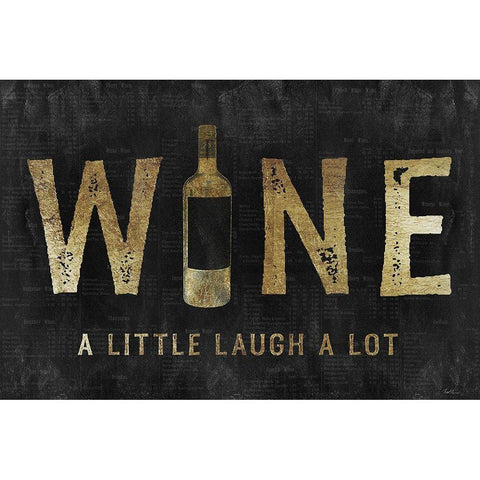 Golden Wine Black Modern Wood Framed Art Print with Double Matting by Carpentieri, Natalie