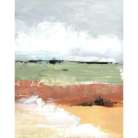 Quiet Prairie Grove I Black Modern Wood Framed Art Print with Double Matting by Tava Studios