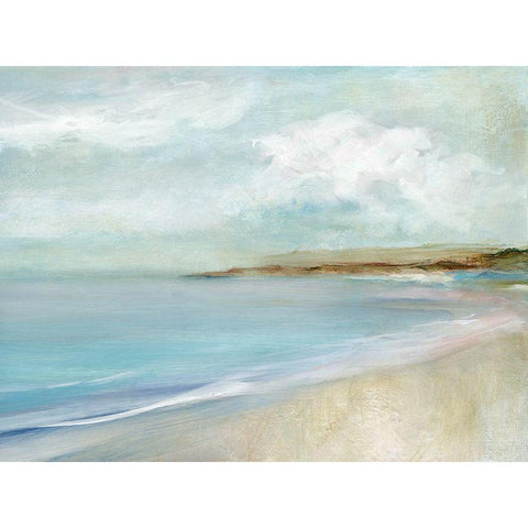 Secluded Beach White Modern Wood Framed Art Print by Robinson, Carol