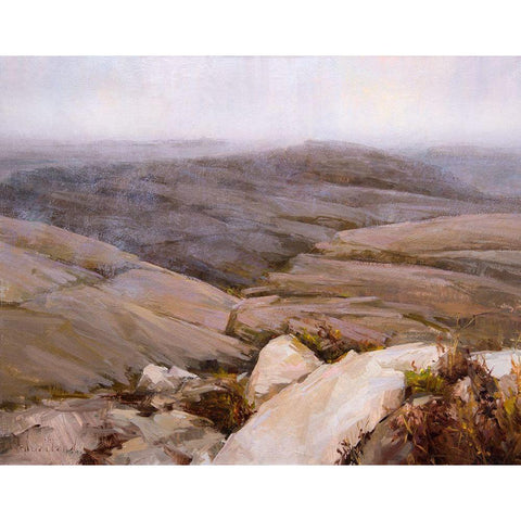 Main Mist White Modern Wood Framed Art Print by Swatland, Katie