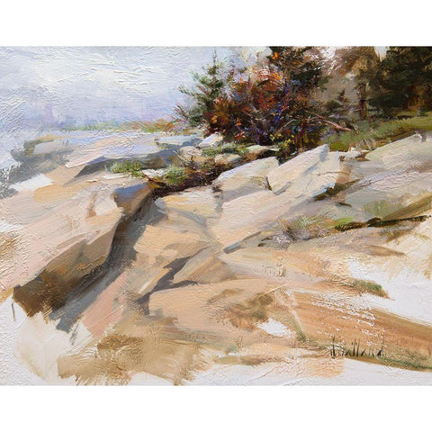 Ocean Point Black Modern Wood Framed Art Print with Double Matting by Swatland, Katie