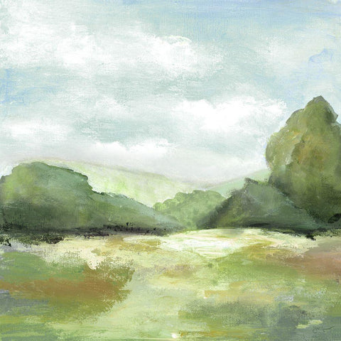 Ridgeline Vintage II Gold Ornate Wood Framed Art Print with Double Matting by Tava Studios