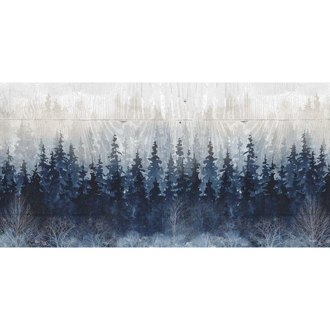 Misty Indigo White Modern Wood Framed Art Print by Robinson, Carol