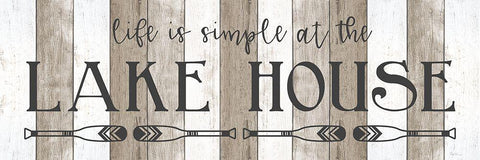 Simple at the Lake House White Modern Wood Framed Art Print with Double Matting by Carpentieri, Natalie