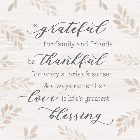 Lifes Greatest Blessing White Modern Wood Framed Art Print by Carpentieri, Natalie